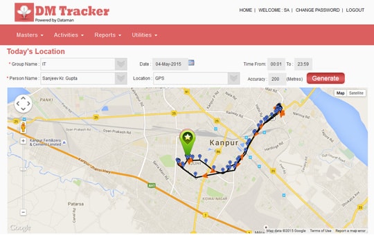 Google Map DM Tracker